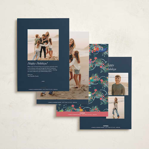 This is a fairy godmother holiday photo cards with standard by Jackie Crawford called disney's cinderella garland printing on recycled smooth signature in standard