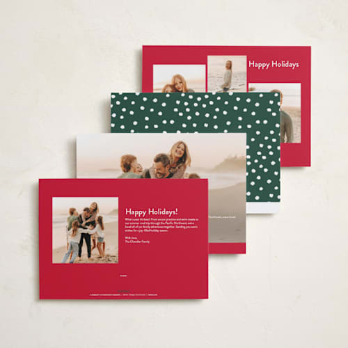 This is a mistletoe holiday photo cards with standard by Vanessa Doyle called disney ho ho ho printing on recycled smooth signature in standard