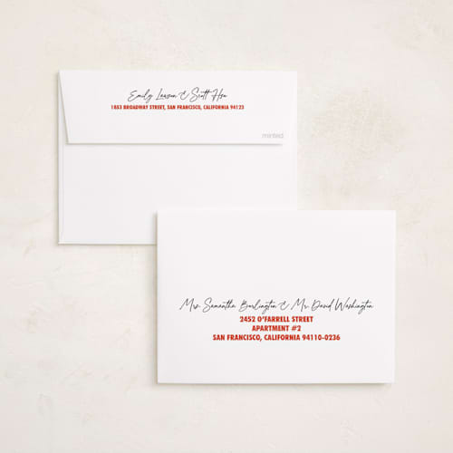 This is a candy apple holiday photo cards with standard by Studio Suku called the jolly type printing on recycled smooth signature in standard