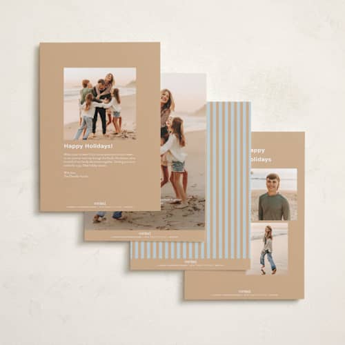 This is a snow holiday photo cards with standard by Yaling Hou Suzuki called the pursuit of merry printing on recycled smooth signature in standard