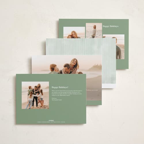 This is a forest holiday photo cards with standard by Petra Kern called calm wonderland printing on recycled smooth signature in standard
