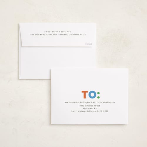 This is a bright holiday photo cards with standard by Jessica Yeo called shapes printing on recycled smooth signature in standard