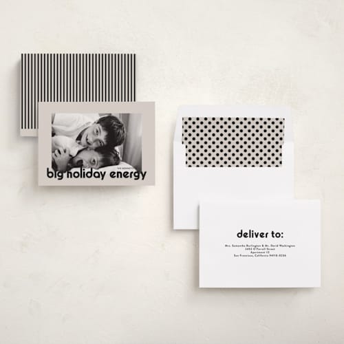This is a eggnog holiday photo cards with standard by Annie Holmquist called big holiday printing on recycled smooth signature in standard