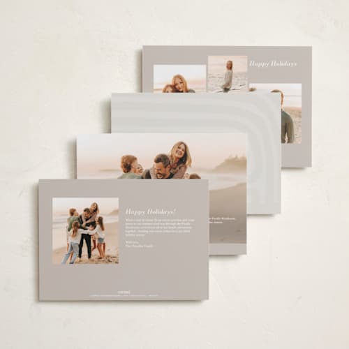 This is a eggnog holiday photo cards with standard by Oma N. Ramkhelawan called arched simplicity printing on recycled smooth signature in standard