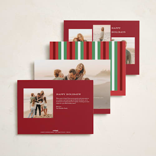 This is a snow holiday photo cards with standard by Morgan Kendall called white christmas printing on recycled smooth signature in standard