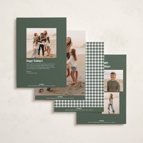 This is a frost holiday photo cards with standard by Yaling Hou Suzuki called the joy of us printing on recycled smooth signature in standard