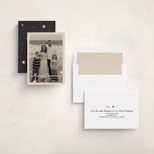 This is a cream holiday photo cards with standard by Kayla King called the good ol' days printing on recycled smooth signature in standard