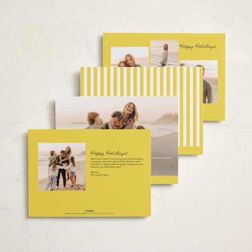 This is a halo holiday photo cards with standard by letterfix called essence printing on recycled smooth signature in standard