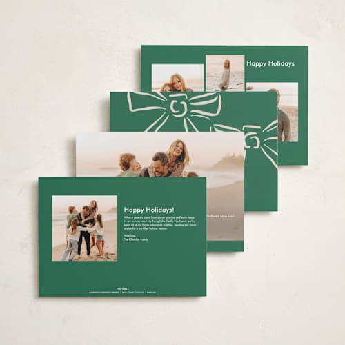 This is a lagoon holiday photo cards with standard by Phrosné Barwood called chappies printing on recycled smooth signature in standard