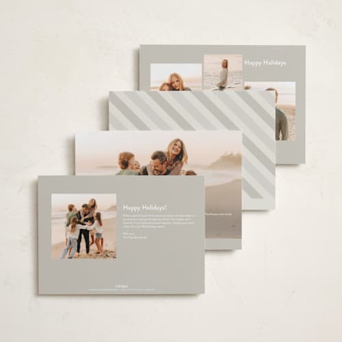 This is a eggnog holiday photo cards with standard by Randi Cirelli called globetrotting greetings printing on recycled smooth signature in standard