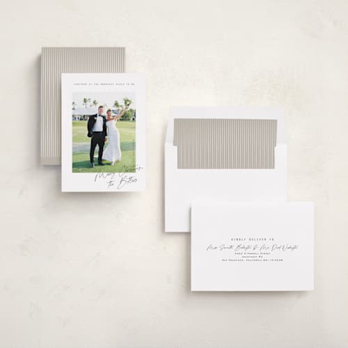 This is a snow holiday photo cards with standard by Orasie called merriest together printing on recycled smooth signature in standard