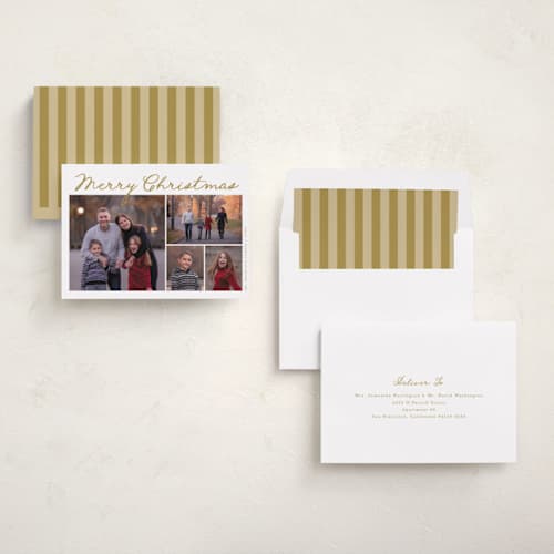 This is a marigold holiday photo cards with standard by Kelly Schmidt called handdrawn christmas printing on recycled smooth signature in standard