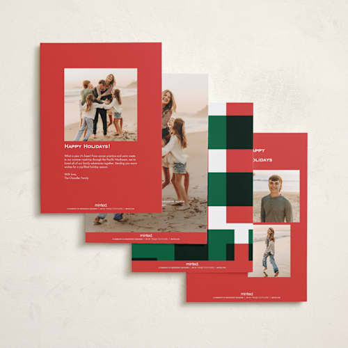 This is a elf holiday photo cards with standard by Jelena Vuletic called borderly printing on recycled smooth signature in standard