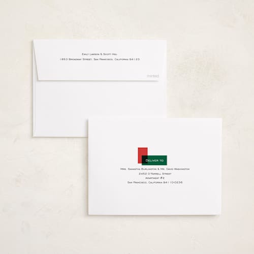 This is a elf holiday photo cards with standard by Jelena Vuletic called borderly printing on recycled smooth signature in standard