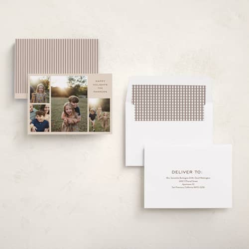 This is a eggnog holiday photo cards with standard by Angela Thompson called favorite four printing on signature in standard