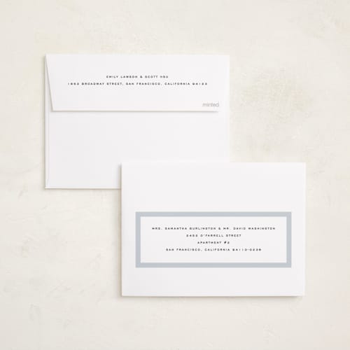 This is a ice holiday photo cards with standard by Olivia Kanaley Inman called savannah frame printing on recycled smooth signature in standard