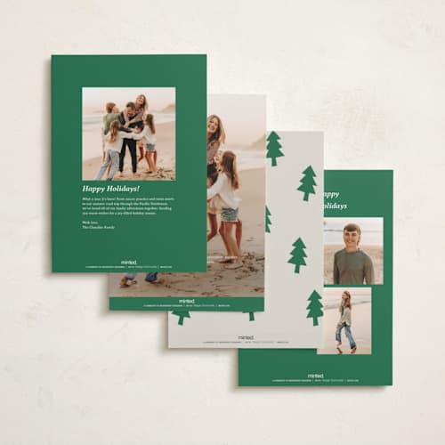 This is a juniper holiday photo cards with standard by Kercia Jane called paper cut cheer printing on recycled smooth signature in standard
