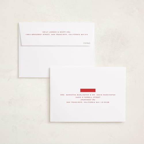This is a poinsettia holiday photo cards with standard by Ekko Studio called modern mat printing on recycled smooth signature in standard