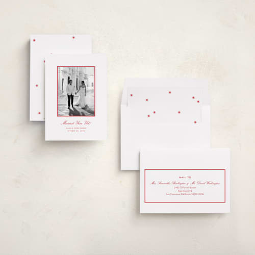 This is a peppermint holiday photo cards with standard by Megan Davis called galerie printing on recycled smooth signature in standard