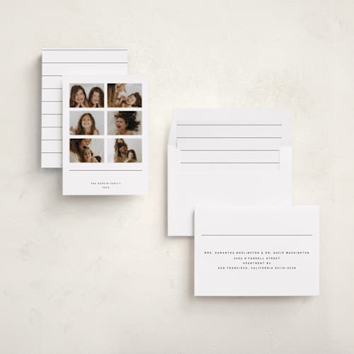 This is a coal holiday photo cards with standard by Blustery August called speculaas printing on recycled smooth signature in standard