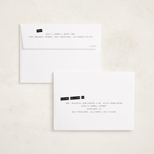 This is a marshmallow holiday photo cards with standard by Claudia Orengo called uniquely us printing on recycled smooth signature in standard