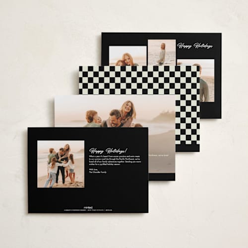 This is a ink holiday photo cards with standard by Helena Vitto called the edge printing on recycled smooth signature in standard