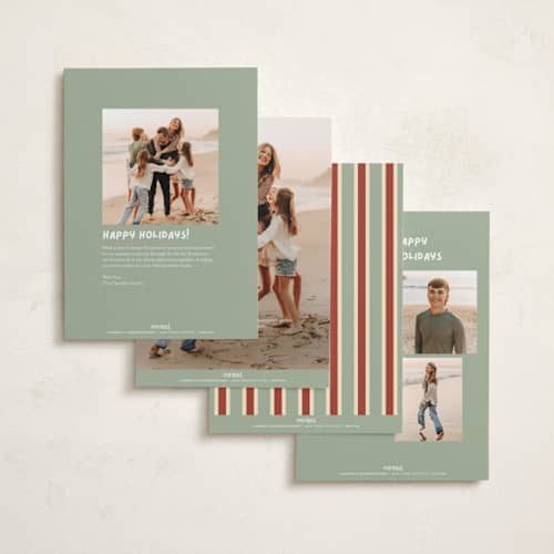 This is a butter holiday photo cards with standard by Everett Paper Goods called sugar cookie printing on recycled smooth signature in standard