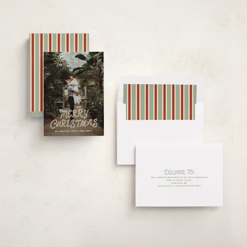 This is a butter holiday photo cards with standard by Everett Paper Goods called sugar cookie printing on recycled smooth signature in standard