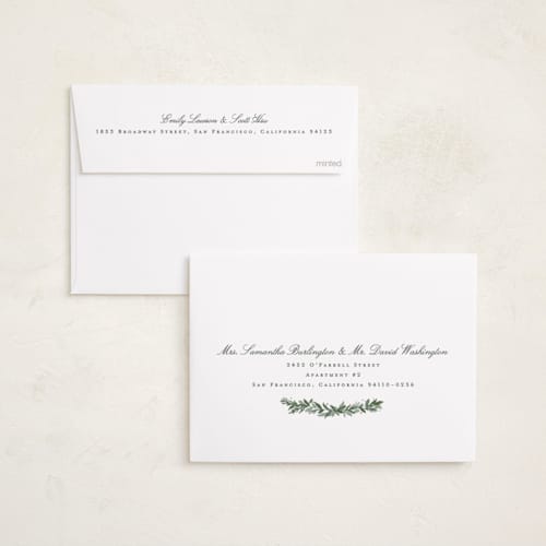 This is a eggnog holiday photo cards with standard by Amy Kross called spruce edge printing on recycled smooth signature in standard