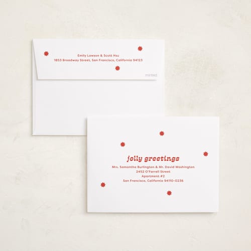 This is a succulent holiday photo cards with standard by Megan Davis called pecos printing on recycled smooth signature in standard
