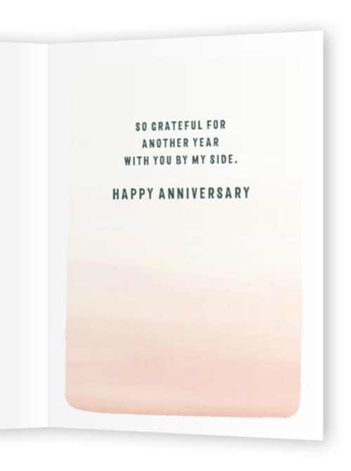 This is a earthy anniversary cards with standard by Angel Walker called on this journey printing on signature in greeting cards