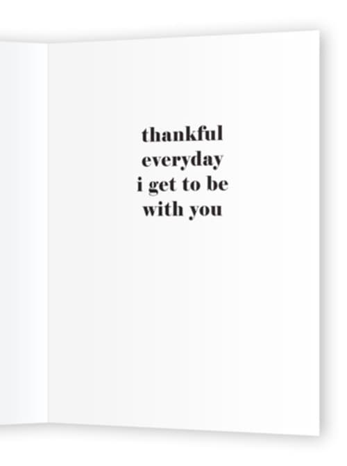 This is a charcoal anniversary cards with standard by Amy Kross called the very luckiest printing on signature in greeting cards