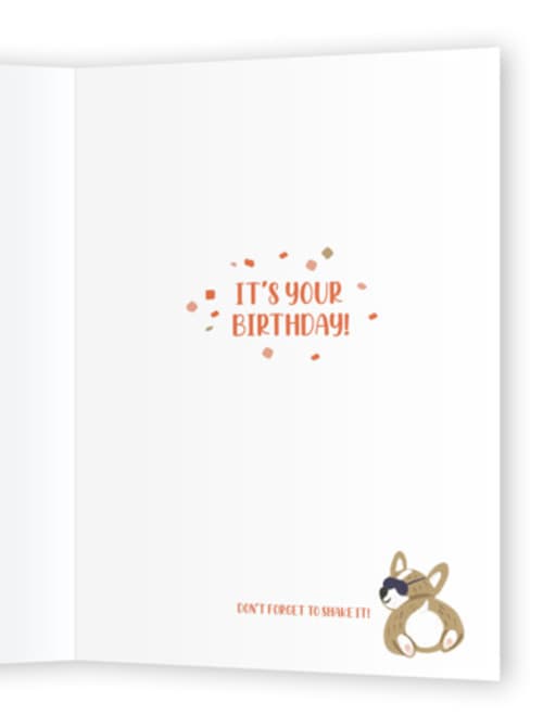 This is a mint birthday cards with standard by Gina Grittner called go shorty printing on signature in greeting cards