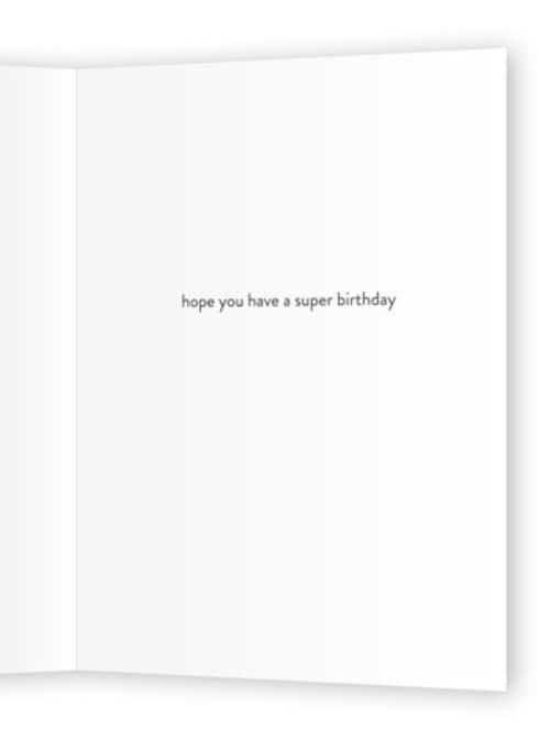 This is a grass birthday cards with standard by Lori Wemple called super birthday printing on signature in greeting cards