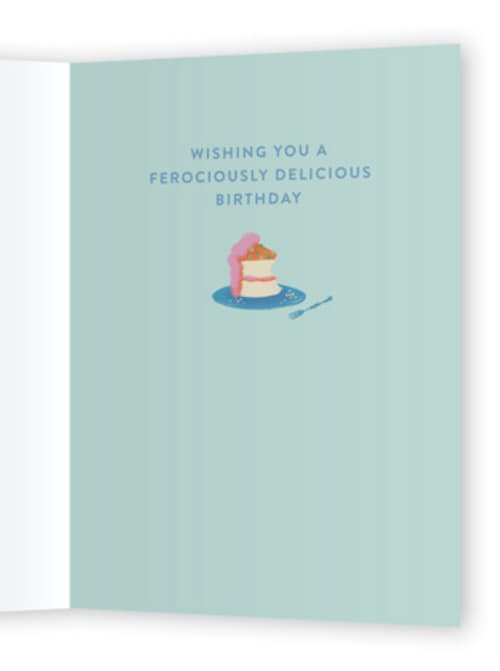 This is a teal birthday cards with standard by Jackie Crawford called disney and pixar rex's birthday roar printing on signature in greeting cards