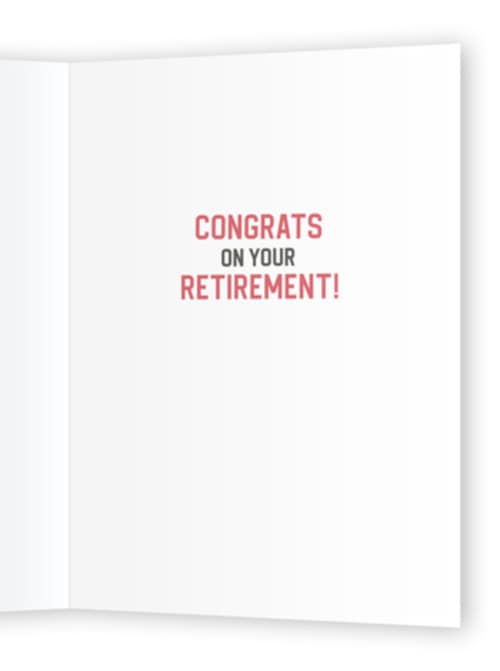 This is a newsprint congratulations cards with standard by Kamala Nahas called not your problem printing on signature in greeting cards