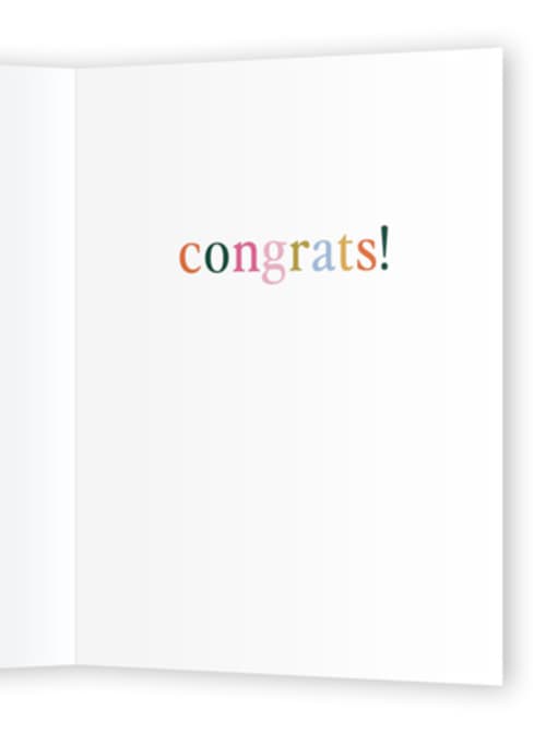 This is a pine congratulations cards with standard by Paper Raven Co. called really big deal printing on signature in greeting cards