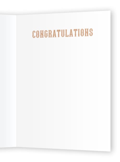 This is a rope congratulations cards with standard by Claudia Orengo called yeehaw printing on signature in greeting cards