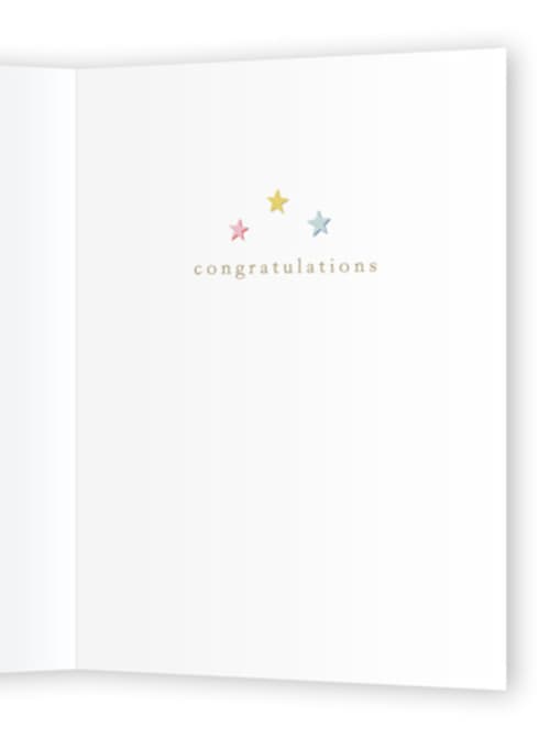 This is a champagne congratulations cards with standard by Ellen Schlegelmilch called great things printing on signature in greeting cards