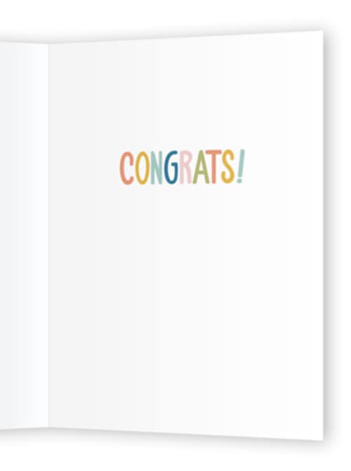 This is a candied fruit congratulations cards with standard by Melanie Pennell called omg yay printing on signature in greeting cards