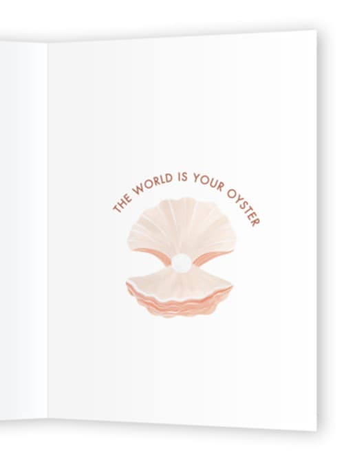This is a seashells congratulations cards with standard by Sarah Knight called shell yeah! printing on signature in greeting cards