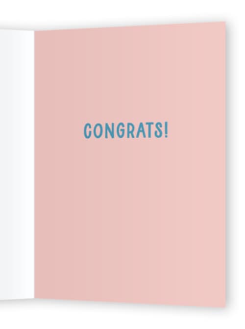 This is a cobalt congratulations cards with standard by Morgan Kendall called nailed it printing on signature in greeting cards