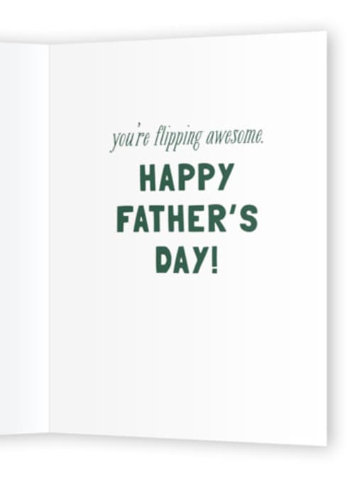 This is a mint fathers day cards with standard by Everett Paper Goods called grill-iant printing on signature in greeting cards