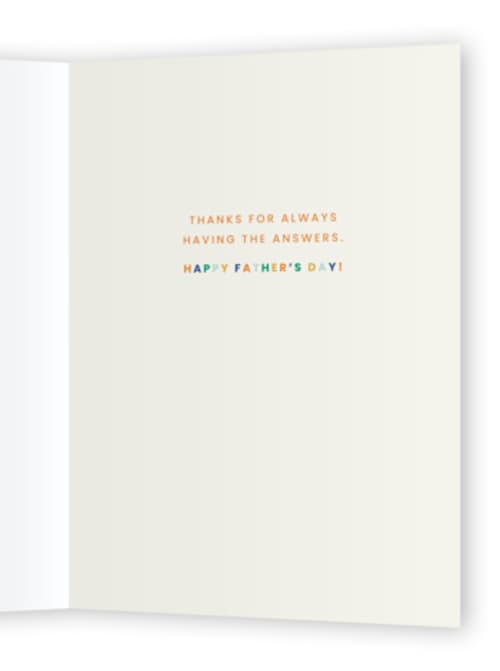 This is a confetti fathers day cards with standard by Ellen Schlegelmilch called ask dad printing on signature in greeting cards