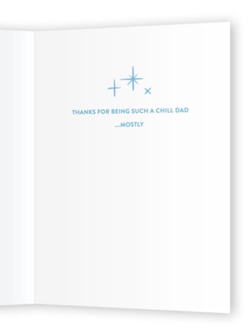 This is a frost fathers day cards with standard by Sam Dubeau called coolest pop printing on signature in greeting cards