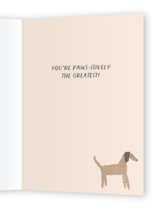 This is a bark fathers day cards with standard by Gabrielle Neil called best dog dad - hand painted pups printing on signature in greeting cards