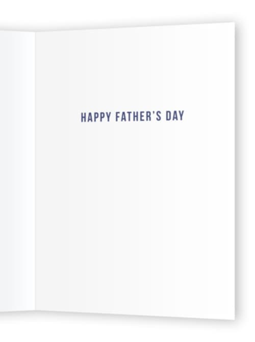 This is a navy fathers day cards with standard by Alethea and Ruth called dad hat printing on signature in greeting cards