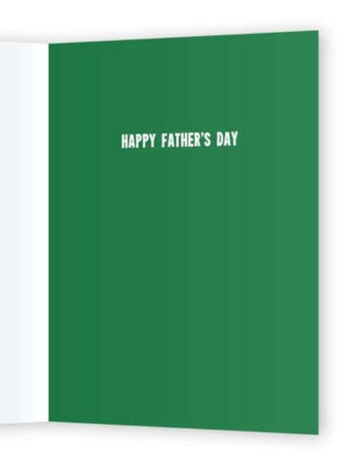 This is a grass fathers day cards with standard by Heather Schertzer called number one printing on signature in greeting cards