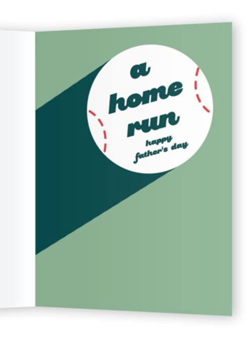 This is a deep sea fathers day cards with standard by Lori Wemple called home run printing on signature in greeting cards
