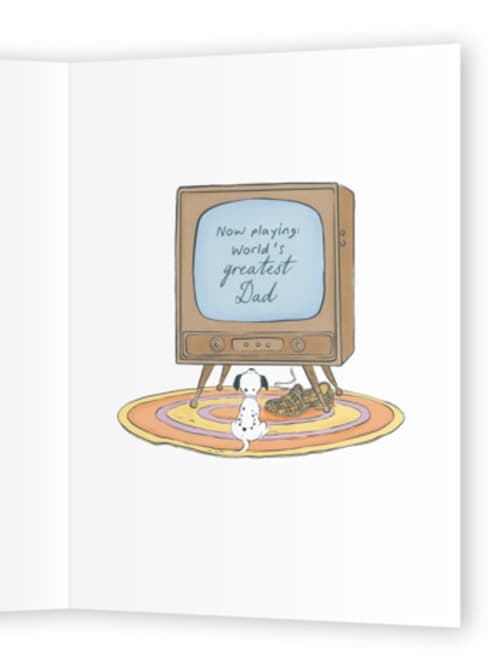 This is a sky fathers day cards with standard by Sabrin Deirani called disney's pawsome dad premiere printing on signature in greeting cards